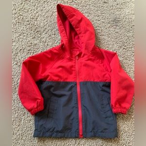 Old Navy Red & Gray Toddler Unisex Spring Jacket Windbreaker Raincoat